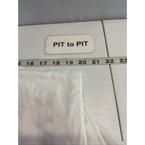 COS womens size S white tunic shirt top EU 38 Crisp poplin 3/4 slv Ruffle trim - Picture 3 of 7